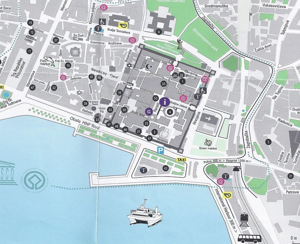 split sokak haritası, Hırvatistan