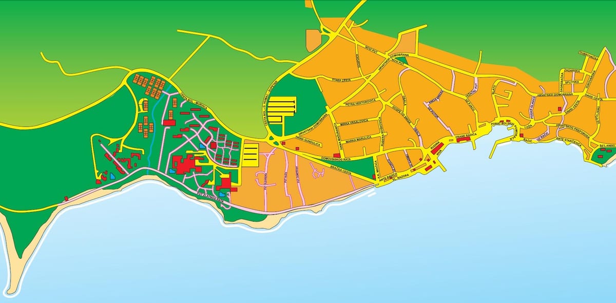 brac, Hırvatistan haritası