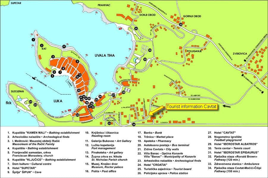 cavtat, Hırvatistan haritası