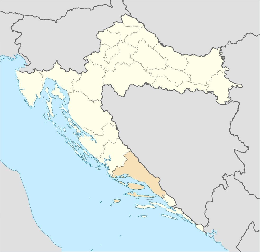 Dalmaçya Hırvatistan haritası
