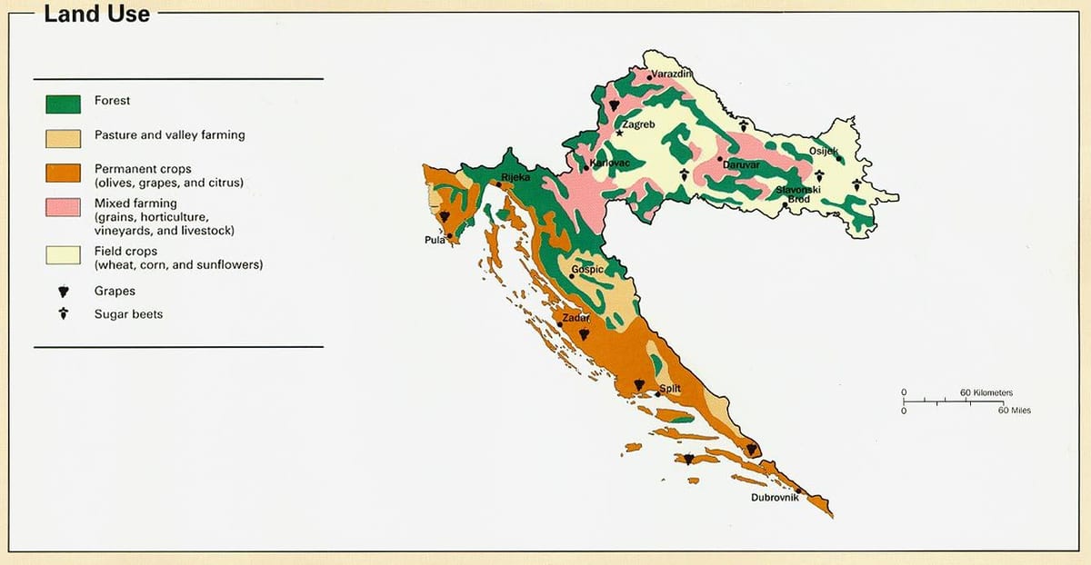 Hırvatistan haritası iklim
