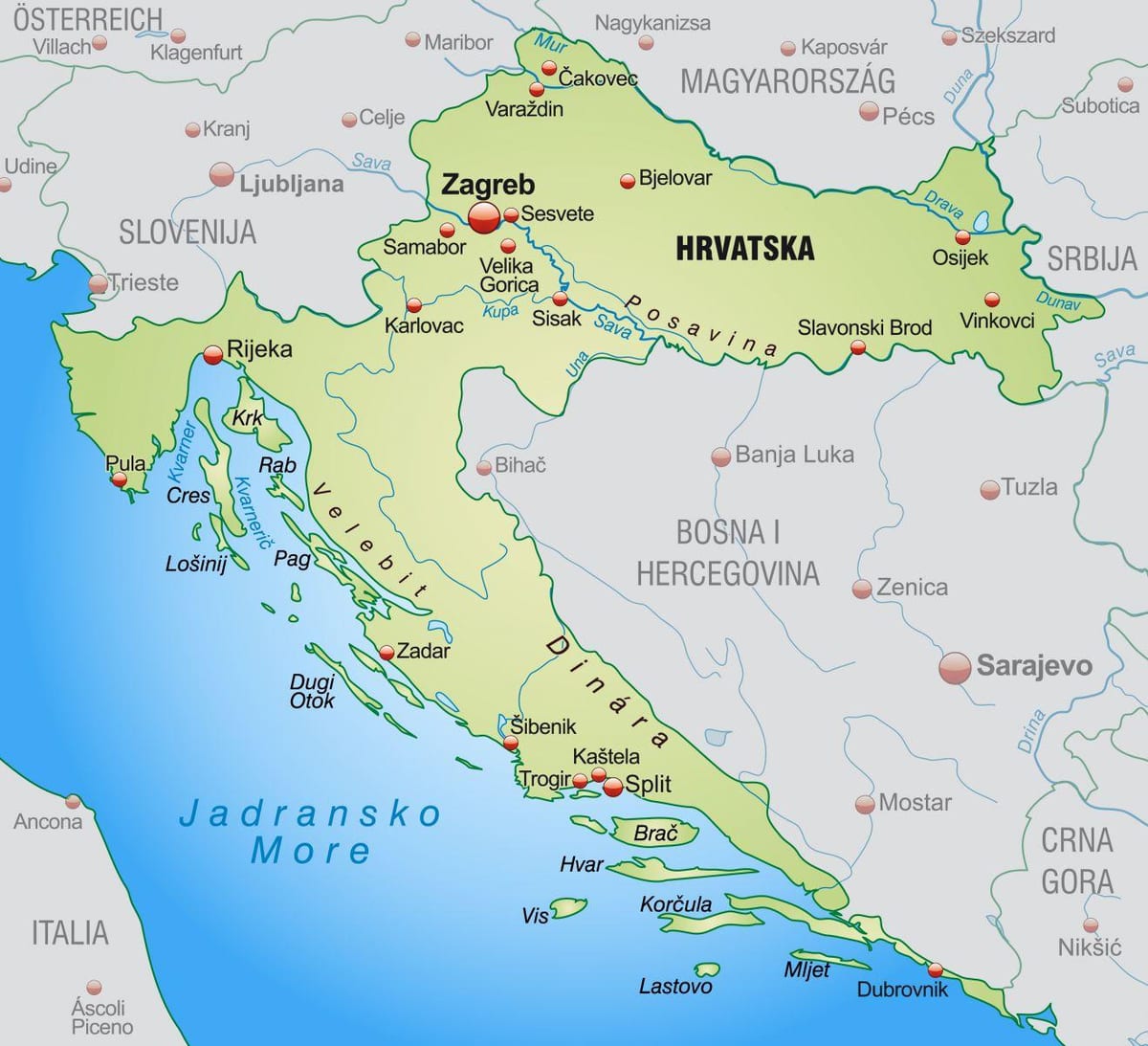 Kuzey Hırvatistan göster