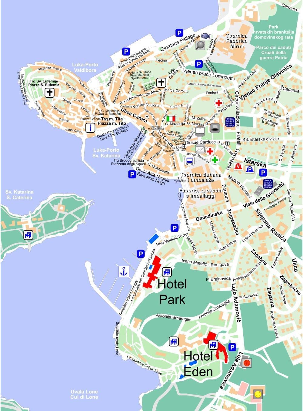 rovinj Hırvatistan haritası