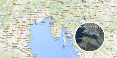Cres harita Hırvatistan