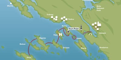 Adriyatik kıyıları, Hırvatistan harita