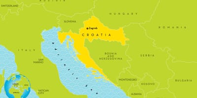 Hırvatistan yakınlarındaki ülkeleri haritası 