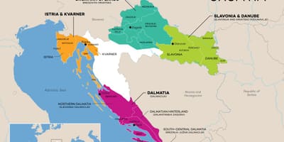 Hırvatistan haritası şarap imalathaneleri