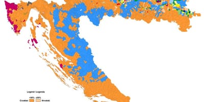 Hırvatistan etnik harita 