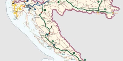 Hırvat otoyolları haritası