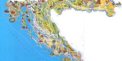 Hırvatistan turistik haritası