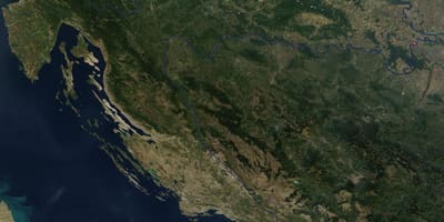 Hırvatistan uydu haritası 