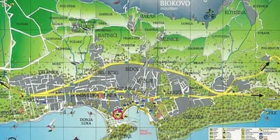 Makarska Hırvatistan haritası 