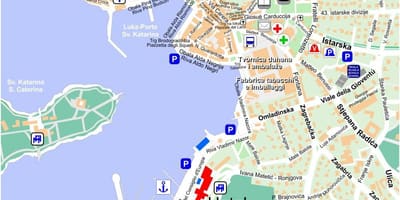 Rovinj Hırvatistan haritası 